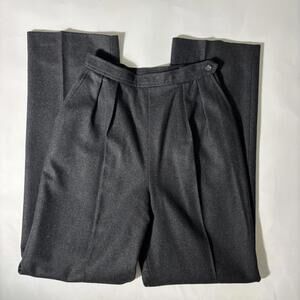 vintage 1990s evan picone dark grey wool trousers